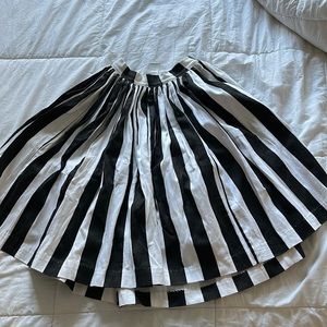 Pinup girl clothing PUG Black and White striped Skirt